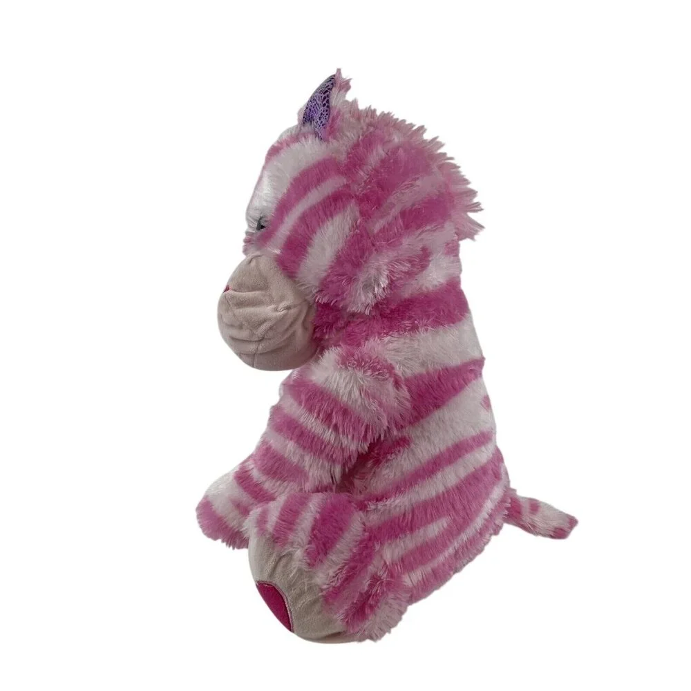 Inter-American Products Pink Zebra‎ 18” Plush Hearts Valentine Stuffed Toy